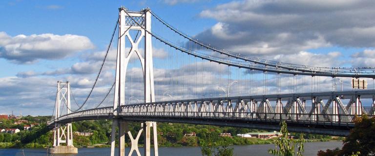 Mid-Hudson Bridge over the Hudson River.