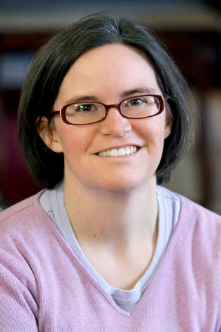 Jennifer Kennell wearing a light purple shirt.