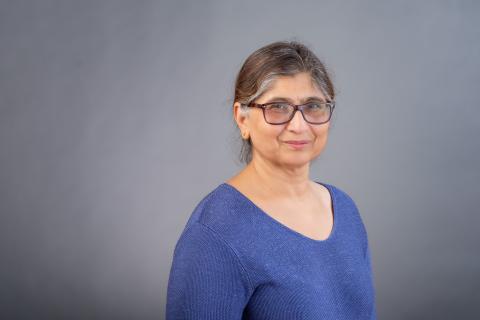 Studio portrait of a person.