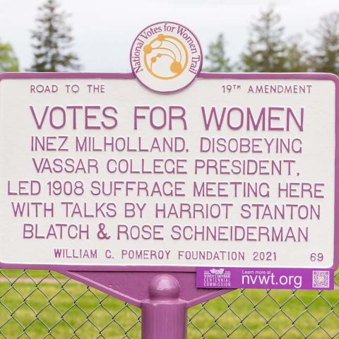 Vassar College Women's Suffrage Marker