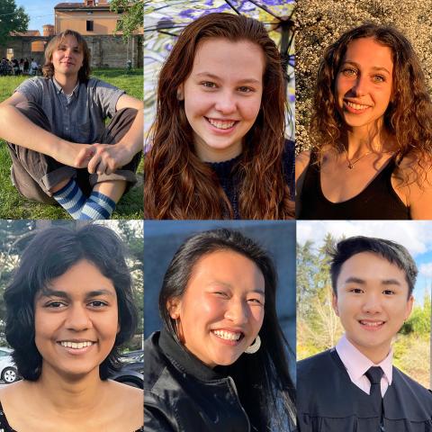 TOP (left to right): Norris Meigs ’23,  Izzy Brady-Myerov ’23, Robin Bleicher ‘23 BOTTOM (left to right): Jyotsna Naidu ’25, Lily Thompson ’22, Kayen Tang ‘22