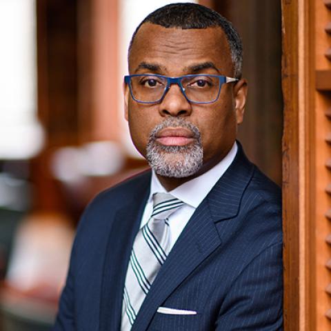 headshot of Dr. Eddie Glaude Jr., James S. McDonnell Distinguished University Professor and Chair of the Department of African American Studies at Princeton University