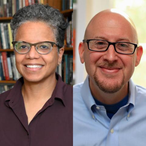 side-by-side portraits of Judith Weisenfeld and Ira Helderman