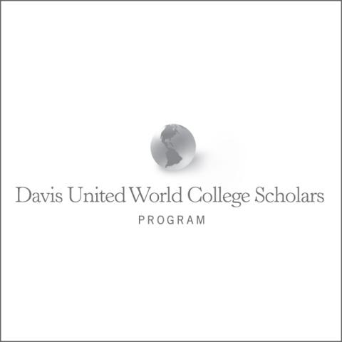Illustration of a globe and text that reads: Davis United World College Scholars Program.