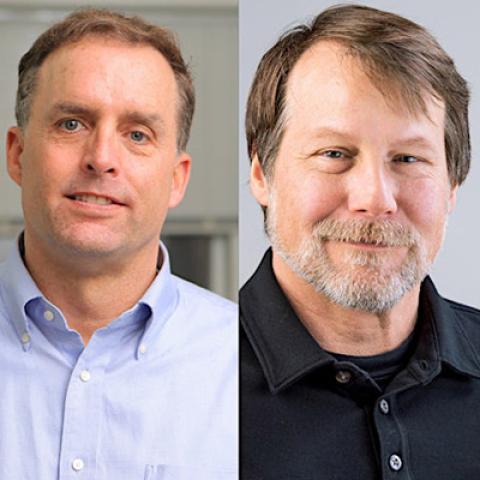 Side-by-side headshot photos of Chris Bjork and Bill Hoynes