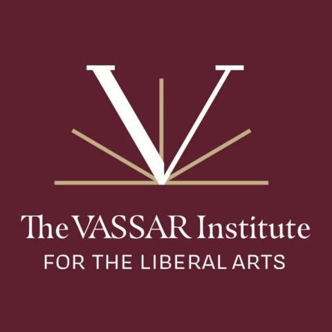 Book graphic with text that reads: The Vassar Institute for the Liberal Arts.