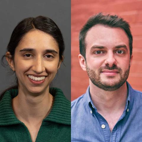 Photographic diptych with two headshots.